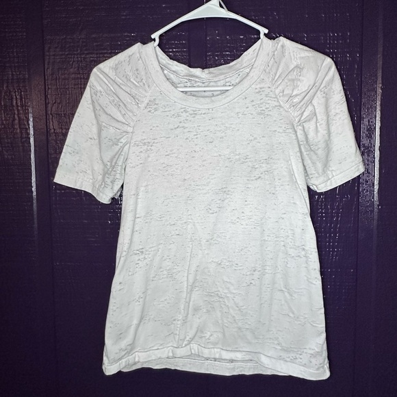Handmade white tee ruffles distressed small short sleeve - Picture 1 of 4